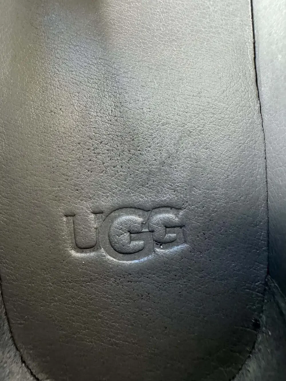 UGG Chayze Gray Leather Slip On Sneakers Women’s Size 5 Platform Casual Shoes - Picture 6 of 12